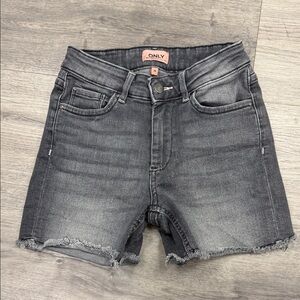 ONLY Women's Charcoal Jean Shorts